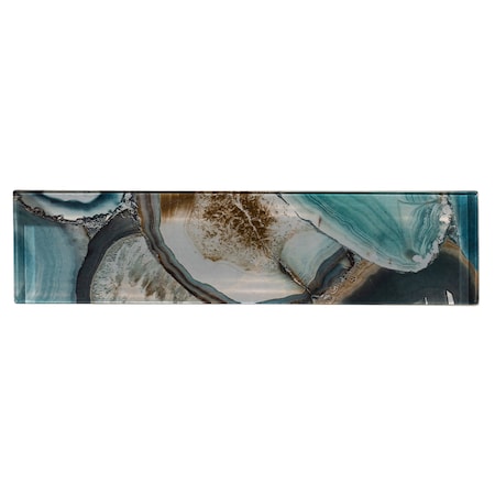 Andova Tiles SAMPLE-Myst 3-in. x 12-in. Subway Agate Inspired Polished Glass Wall Tile SAM-ANDMYS249